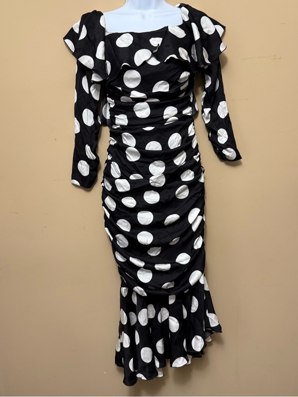 DOLCE & GABBANA POLKA DOT DRESS SIZE US SMALL/IT 40 PRE-OWNED